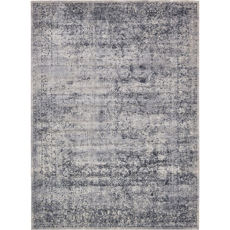 Abbeville Eclectic Dark Blue Area Rug - Image 1
