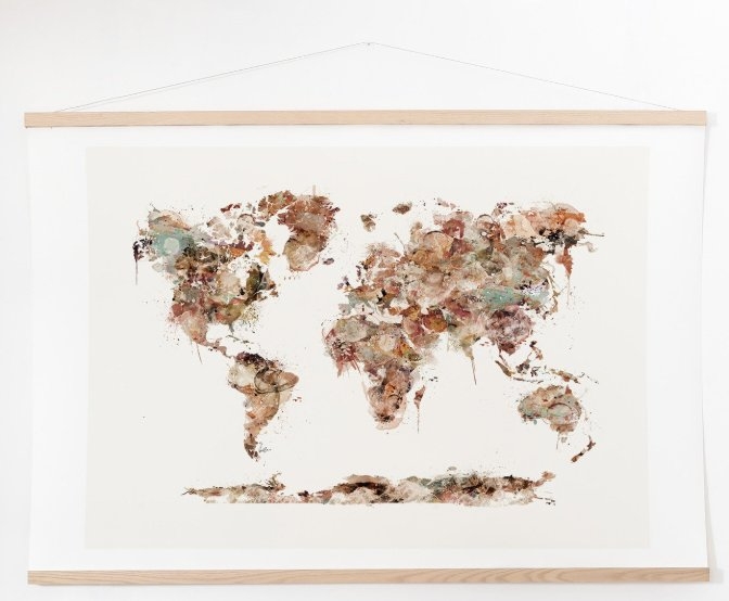 WORLD MAP WATERCOLOR - Image 0