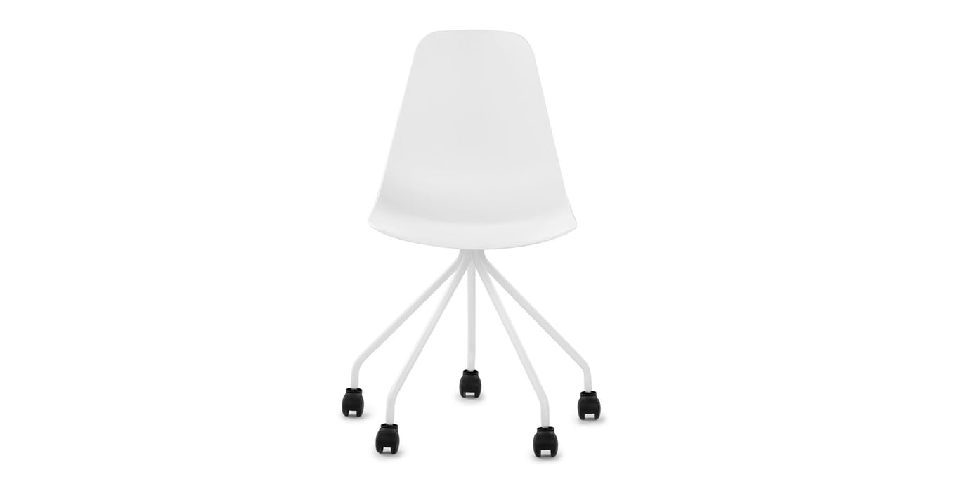 Svelti Pure White Office Chair - Image 1