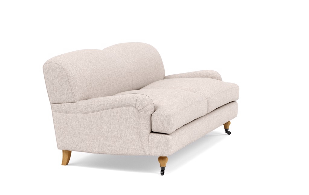 ROSE BY THE EVERYGIRL Loveseat, Wheat - Cross Weave - Image 1