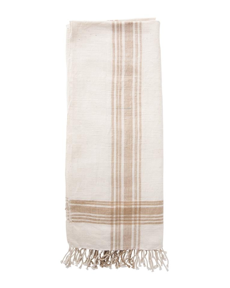 HYDE HATCH HAND TOWEL, OAT - Image 0