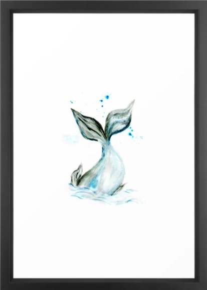Whale tail Framed Art Print - Image 1
