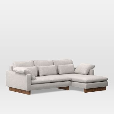 Harmony Extra Deep Depth Set 5: Left Arm 2.5 Seater Sofa, Right Arm Chaise, Twill, Wheat - Image 0