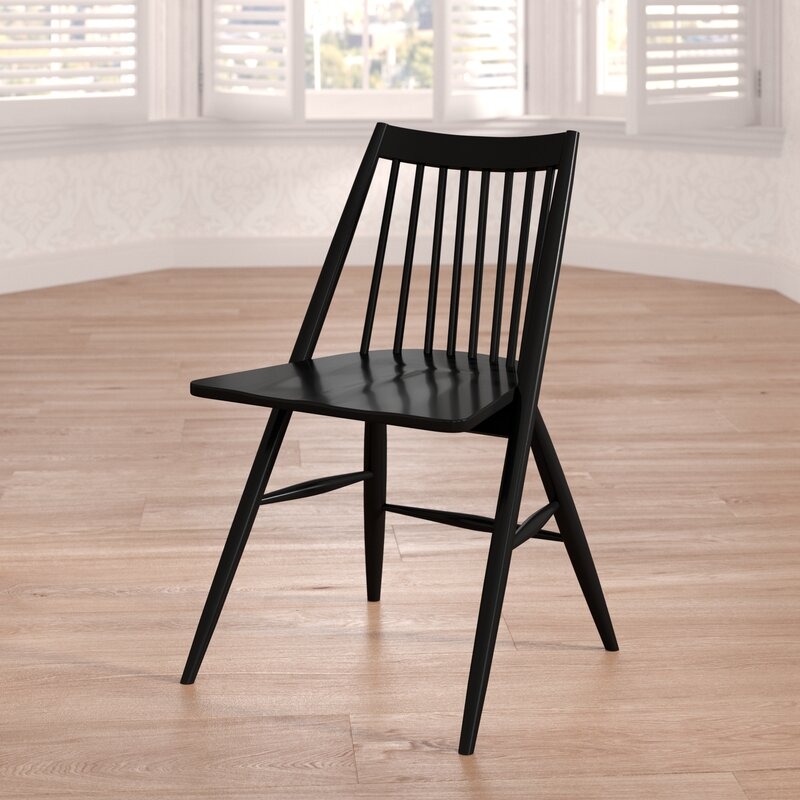 White Spindle Slat Back Side Chair (Set of 2) - Image 3