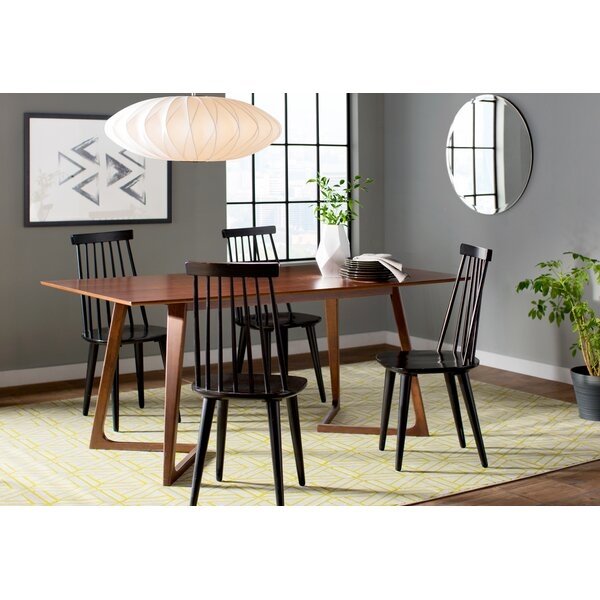 Teo Solid Wood Dining Chair in Black (Set of 2) - Image 4