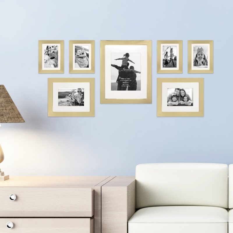7 Piece Erland Decorative Stamped Picture Frame Set - Image 0