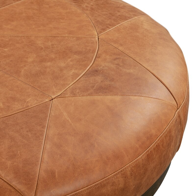 Rowland Leather Cocktail Ottoman - Image 1