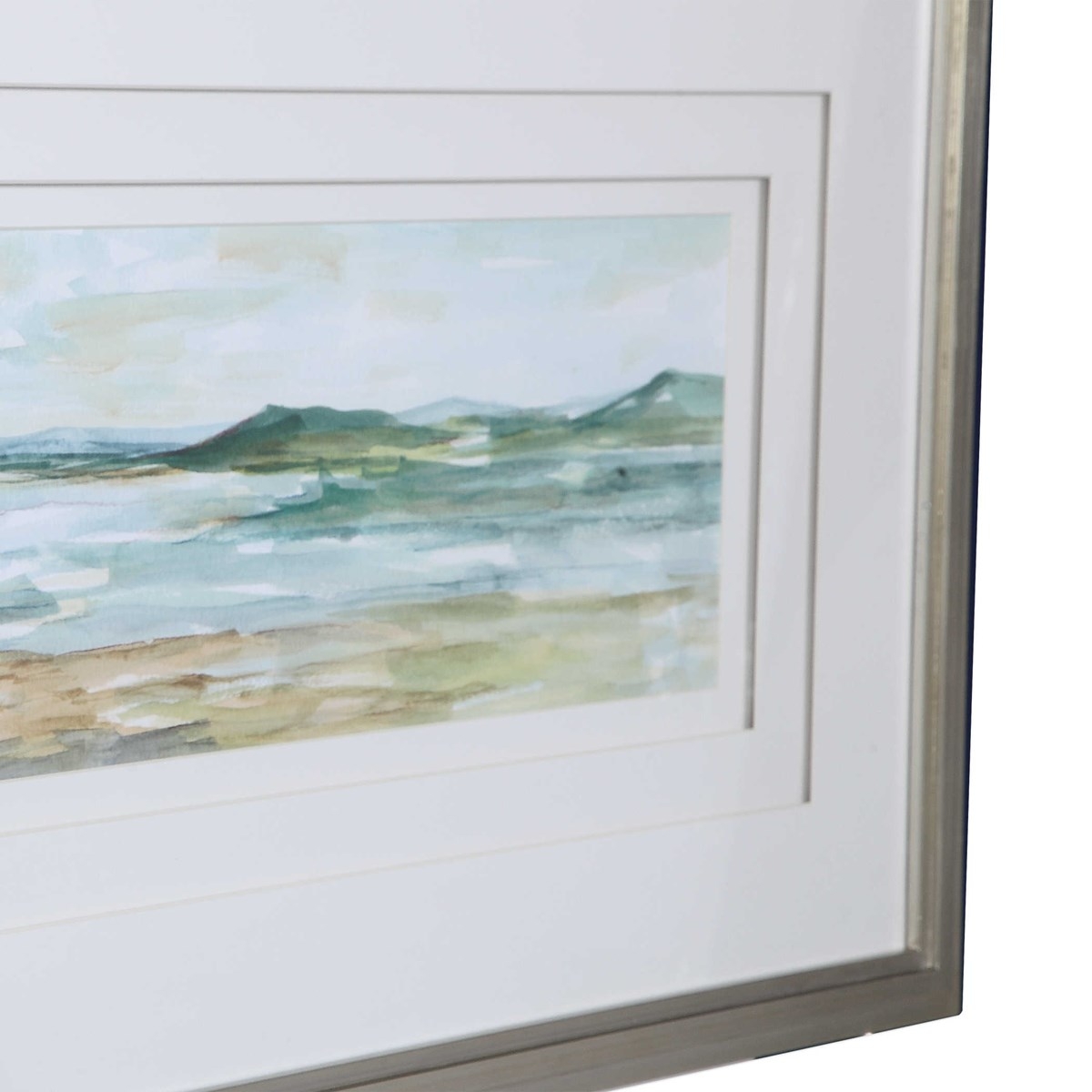 PANORAMIC SEASCAPE FRAMED PRINTS, S/2 - Image 3