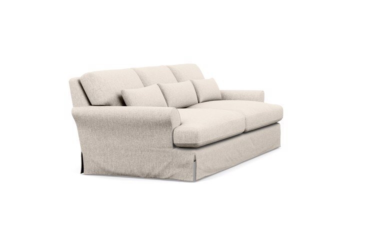 Maxwell 90" Slipcovered Sofa in ivory heavy cloth - Image 3