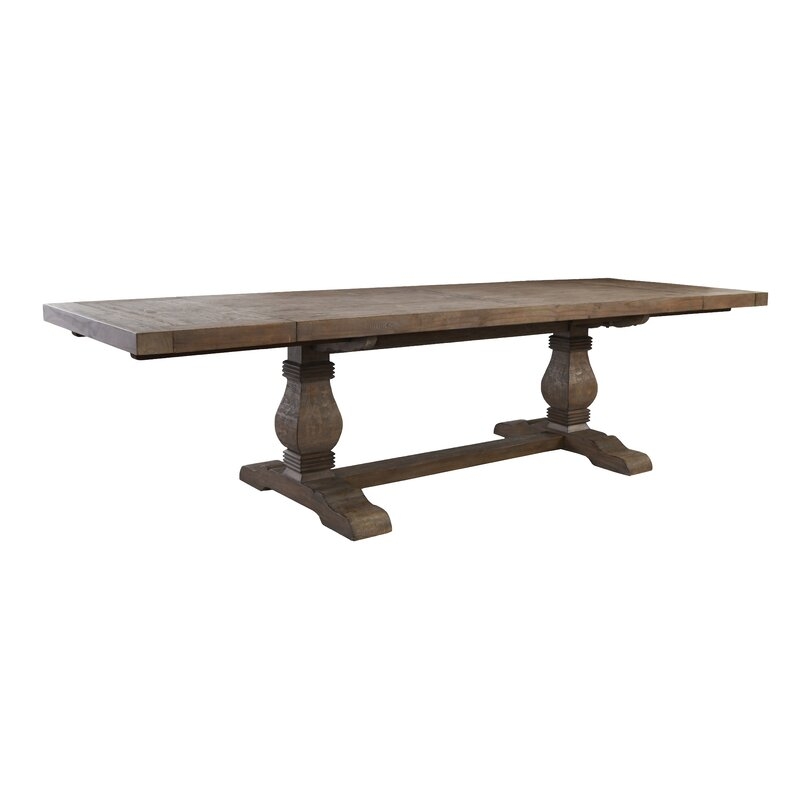 Kinston Extendable Pine Solid Wood Dining Table - Image 1