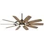 65" Minka Aire Barn Heirloom Bronze LED Ceiling Fan - Image 1