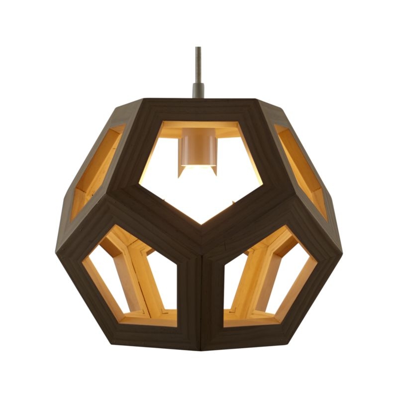 Wood Geometric Pendant Light - Image 4