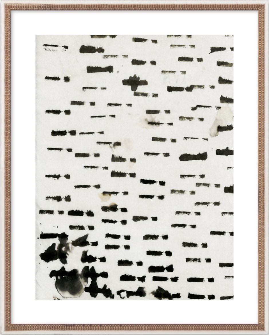Wabi Sabi 16-01, Art Print, Distressed Cream Frame, 28" x 36" - Image 0