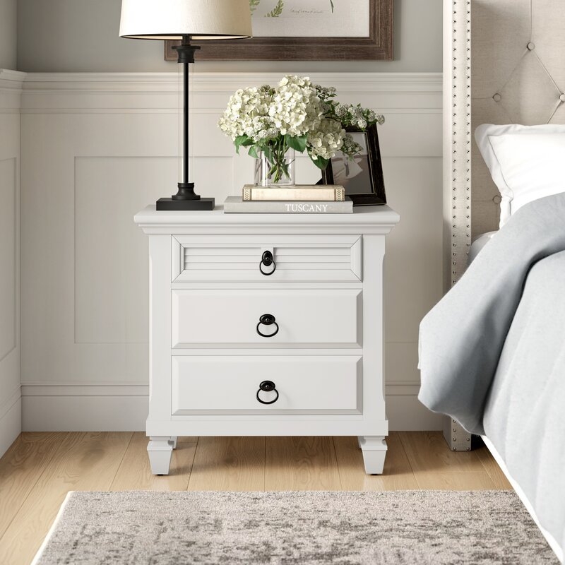 Fabela 3 - Drawer Nightstand in Bright White - Image 0