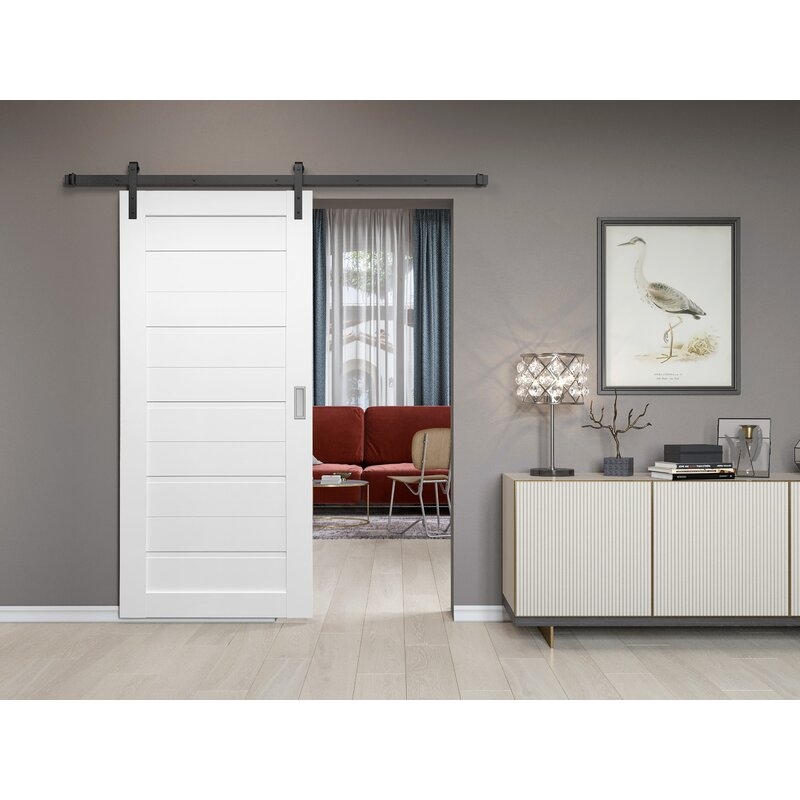 Paneled Wood Planum Barn Door - Image 4