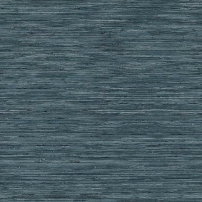 Grasscloth Peel & Stick Wallpaper, Blue, Single Roll - Image 0