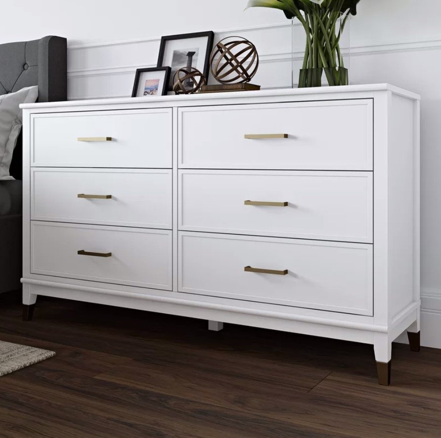 Westerleigh 6 Drawer Double Dresser; White - Image 0