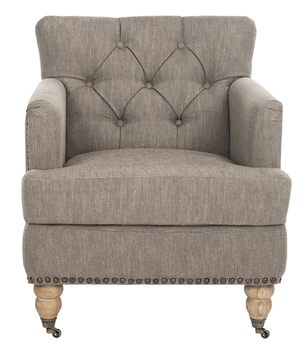 Colin Tufted Club Chair - Taupe/White Wash - Arlo Home - Image 0
