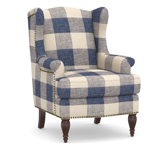SoMa Delancey Petite Wingback Upholstered Armchair - Image 0