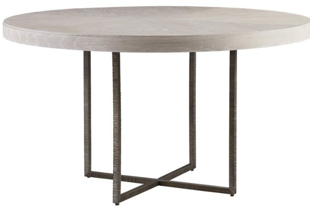 Robards Round Dining Table, Ivory - Image 0