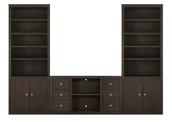 Woodwind Media Cabinets Maple with charcoal stain - Image 0