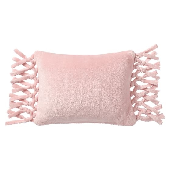 Bohemian Fringe Plush Pillow 12x16 (Quartz blush) no insert needed - Image 0
