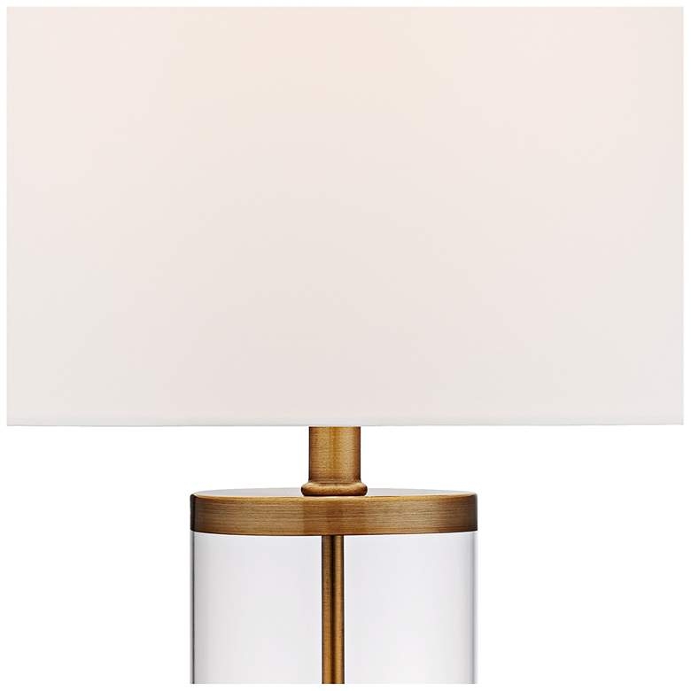 Glass and Gold Cylinder Fillable Table Lamp - Image 3