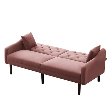 Velvet Sofa Bed Futon Sofa Sleeper - Image 1