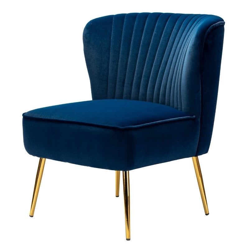 Euclid Side Chair, Navy - Image 0