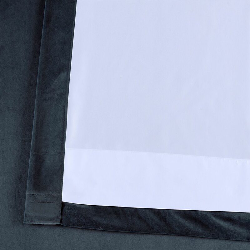 Bagwell Velvet Solid Color Room Darkening Thermal Rod Pocket Single Curtain Panel - Image 4