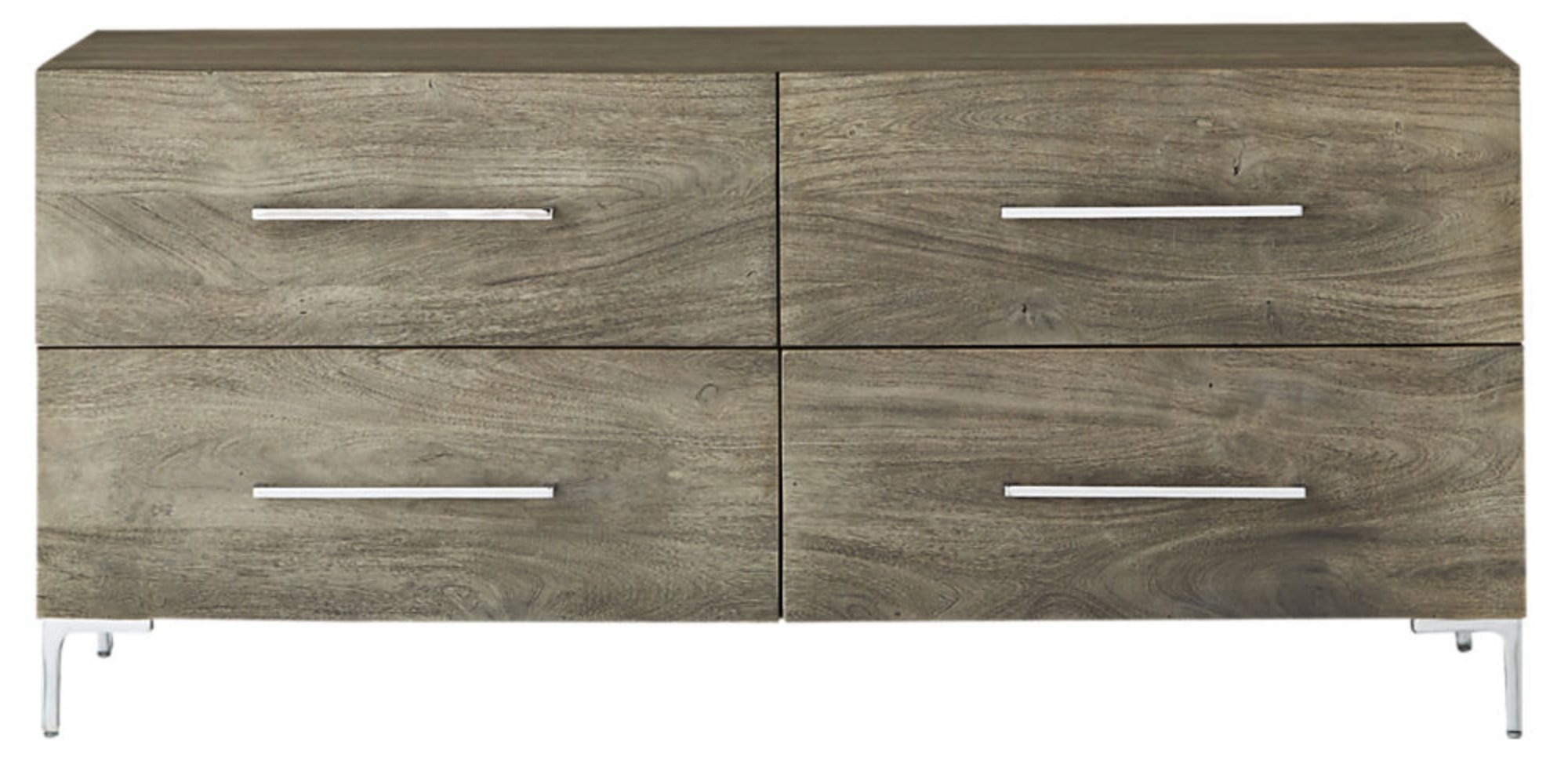 Link Grey Wash Acacia Low Chest - Image 0