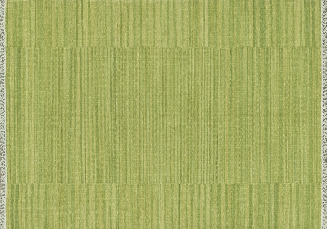 Barret Hand-Woven Green Area Rug - Green - Image 1