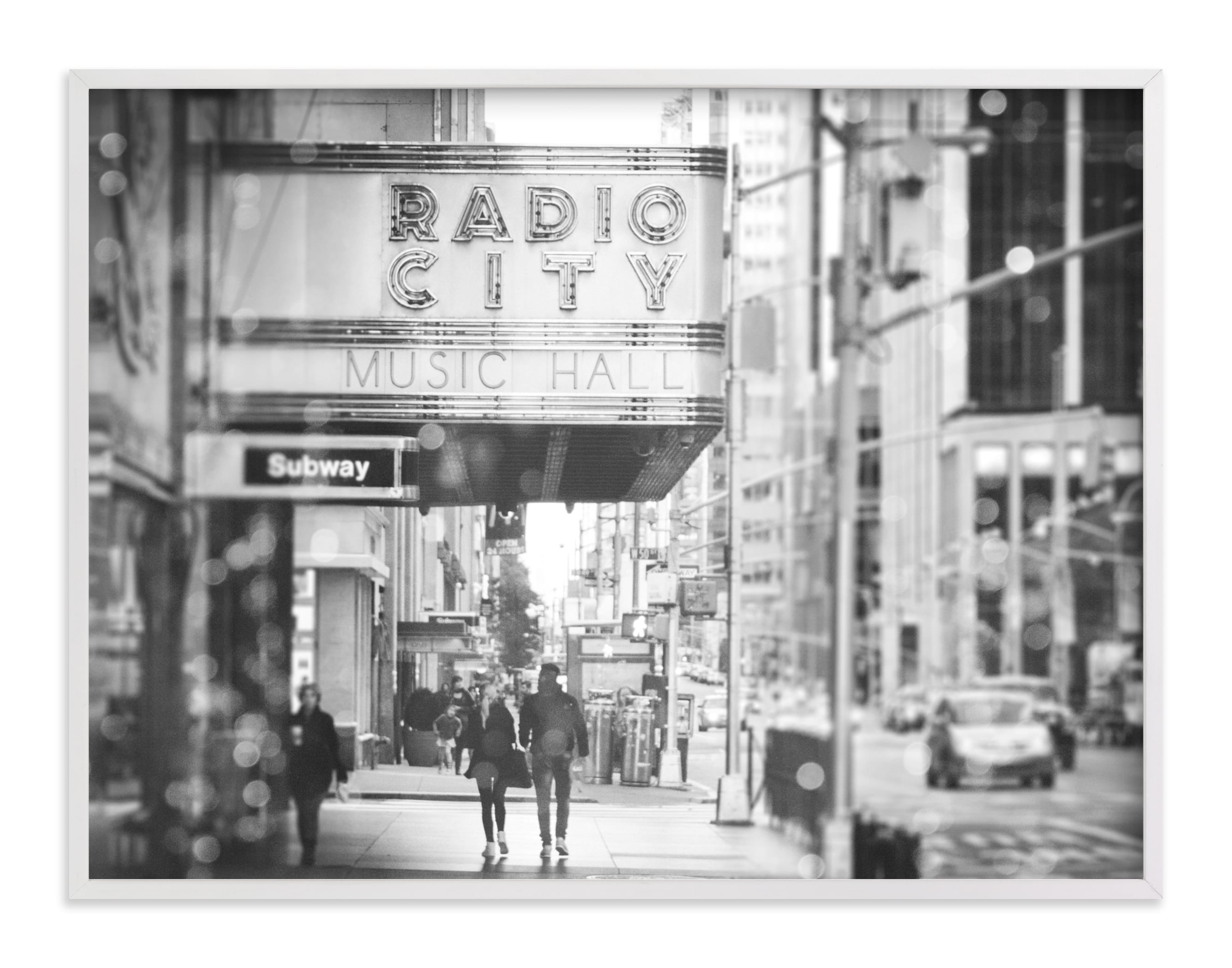 Radio City Dream - 40" x 30" - white wood frame - Image 0