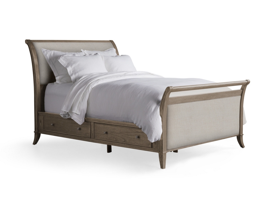 Pearson Storage Sleigh Bed in Wood Queen Natural  Basa  - Image 0