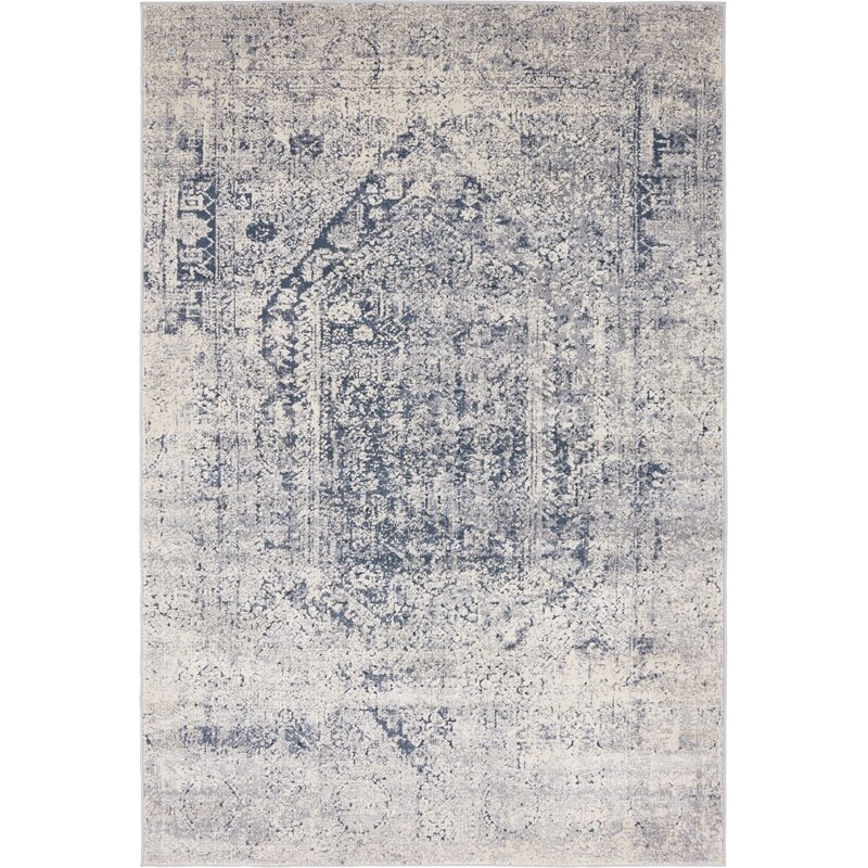 Abbeville Gray/Navy Blue Area Rug - Image 0