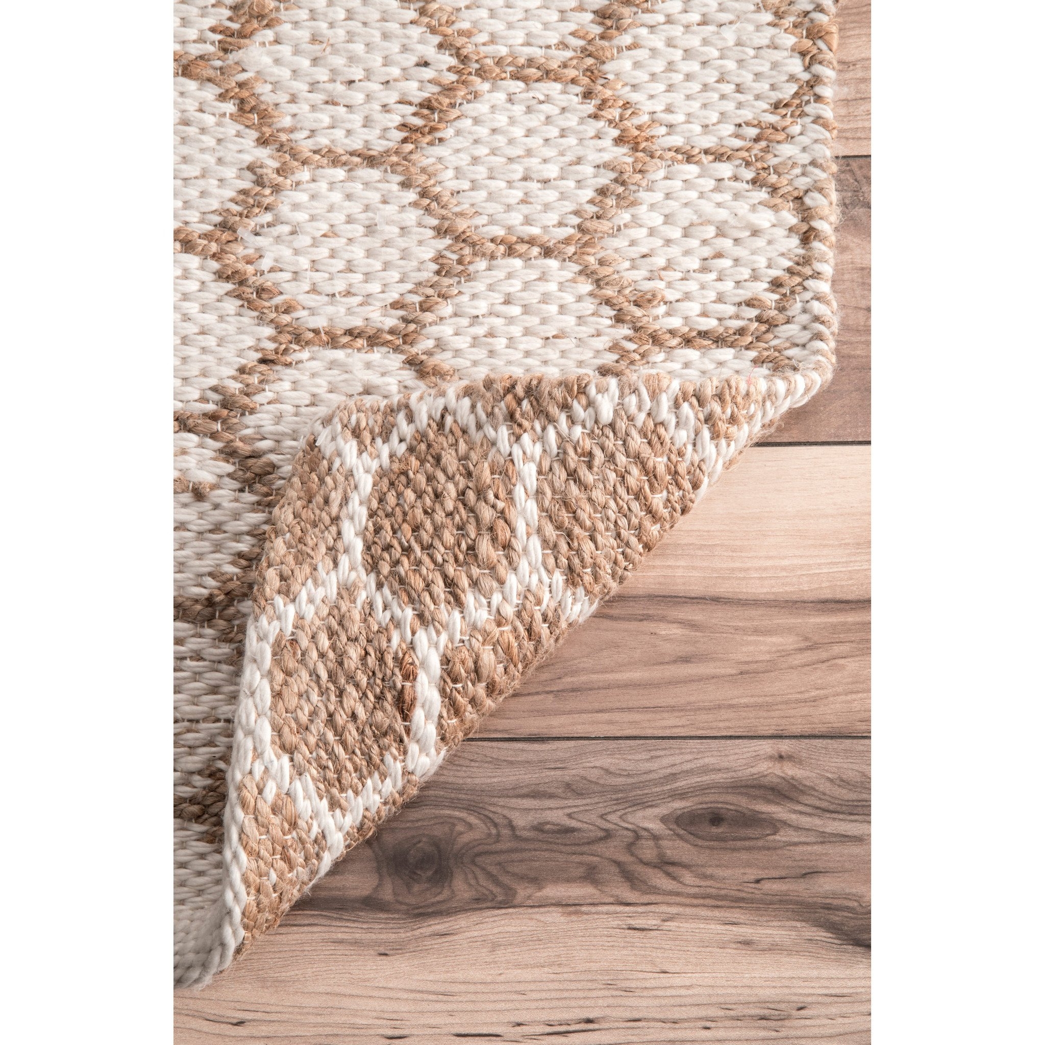 Hand Woven Reversible Honeycomb Alisha Jute - Image 4