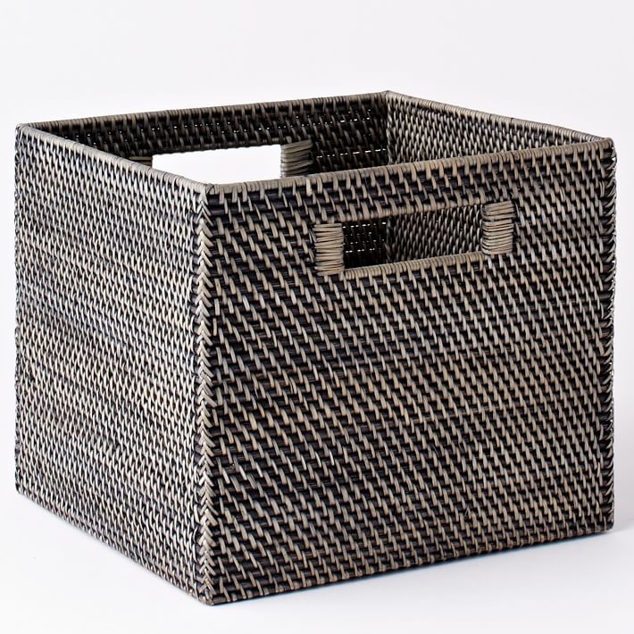 Modern Weave Collection, Storage Bin - Blackwash - Image 0