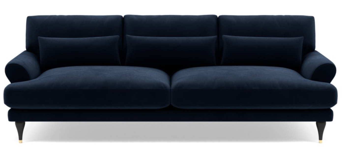 Maxwell Custom Sofa - navy velvet - Image 0
