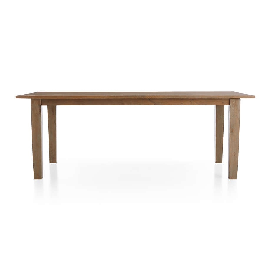 Basque 82" Weathered Light Brown Solid Wood Dining Table - Image 0