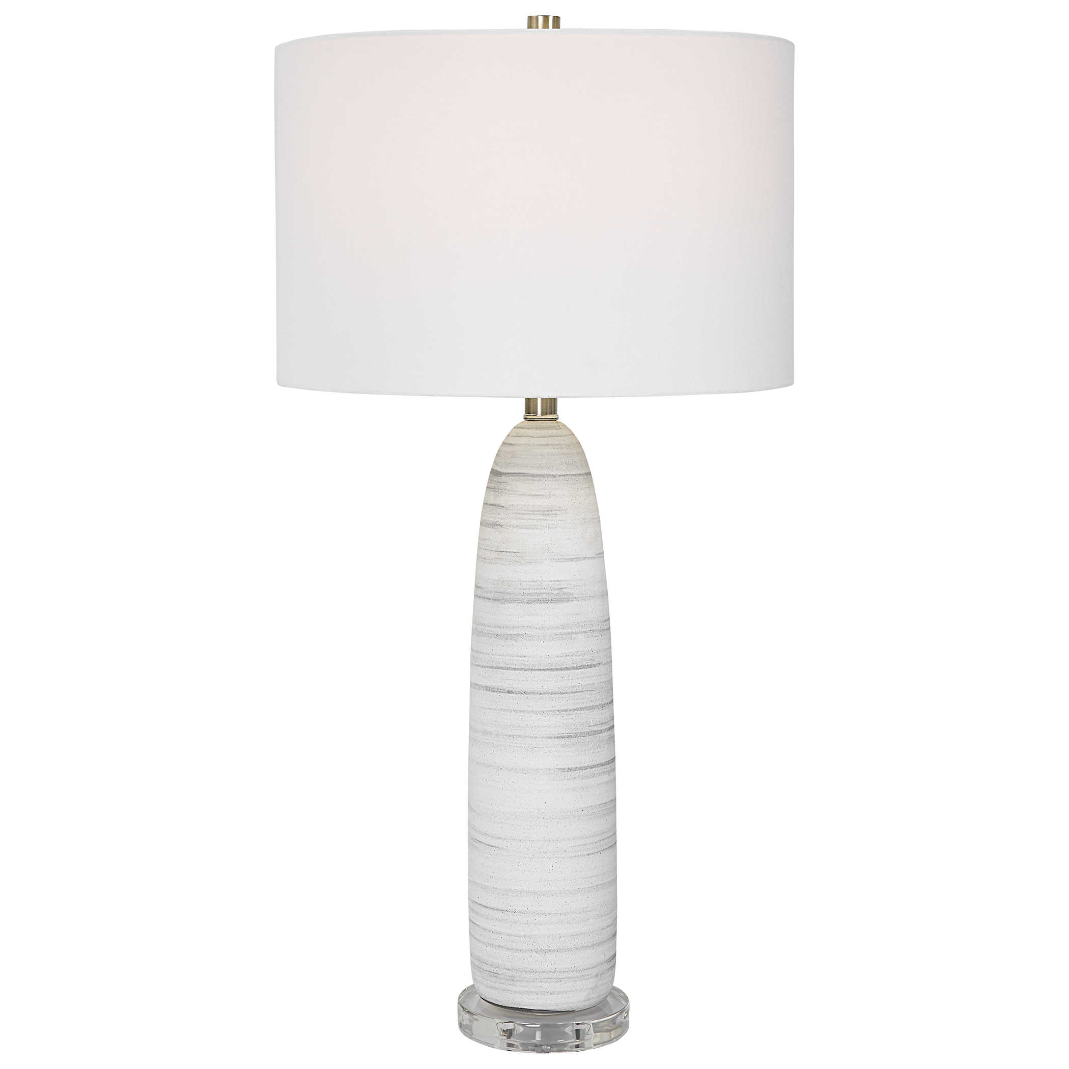Levadia Matte White Table Lamp - Image 0