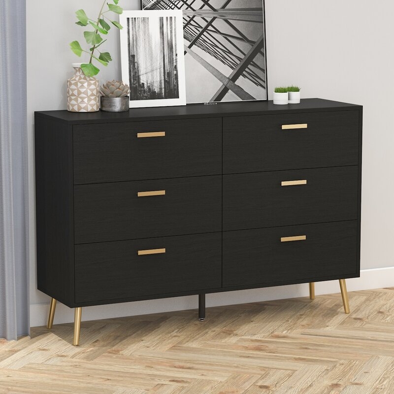 Carnagall 6 Drawer 54.3'' W Double Dresser - Image 0