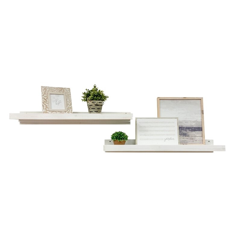 Fragoso 2 Piece Pine Solid Wood Floating Shelf (Set of 2) - Image 1