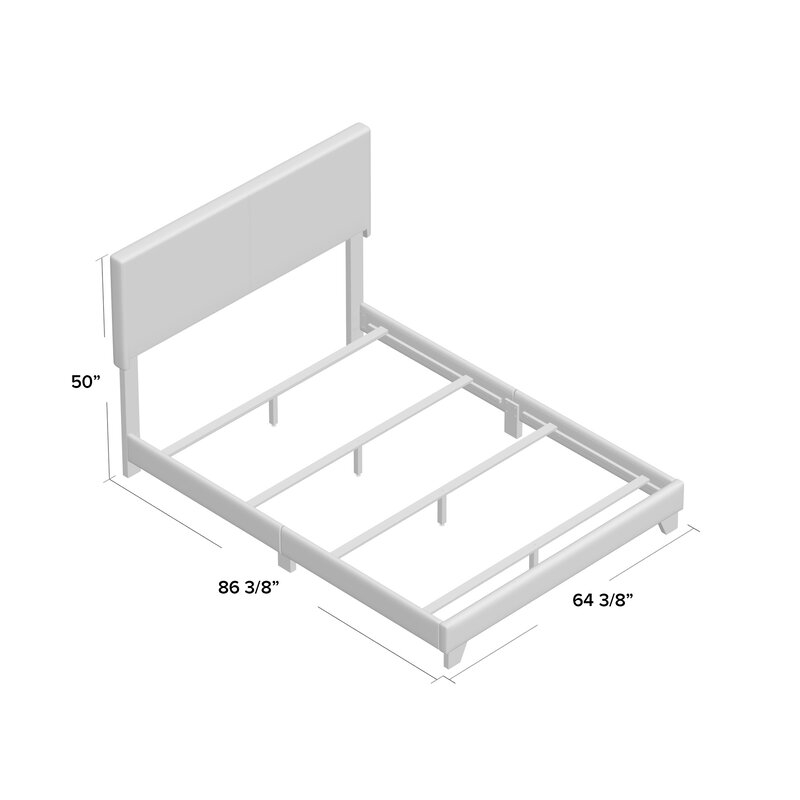 Newport Upholstered Low Profile Standard Bed - Image 1