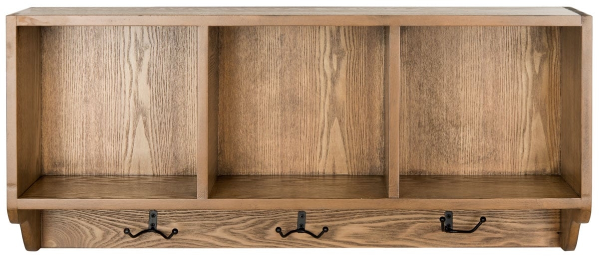 Alice Wall Shelf With Storage Compartments - Oak - Arlo Home - Image 0