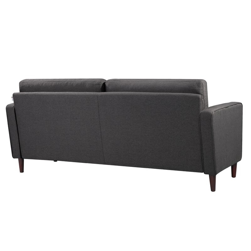 Garren 75.6" Square Arm Sofa, Heather Gray - Image 2
