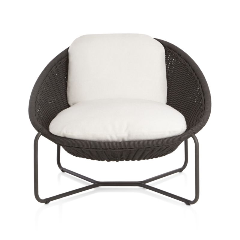 Morocco Graphite Oval Lounge Chair with Cushion - Image 2