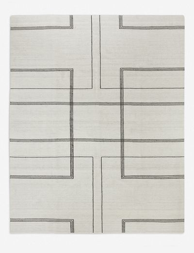 Vera Rug, Ivory & Black, 8' x 10' - Image 0