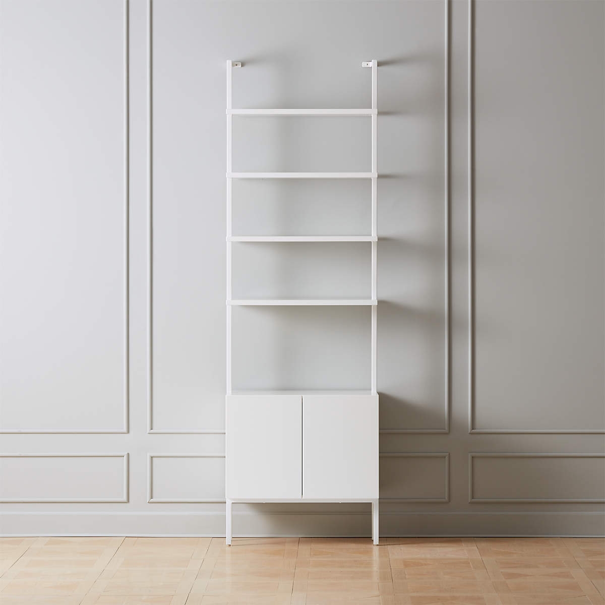 STAIRWAY WHITE CABINET - 96" HEIGHT RESTOCK Mid July 2023 - Image 0