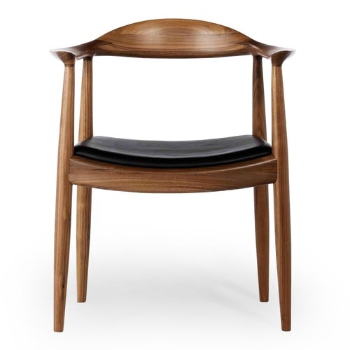 Gravitt Genuine Leather Upholstered Dining Chair - Image 1