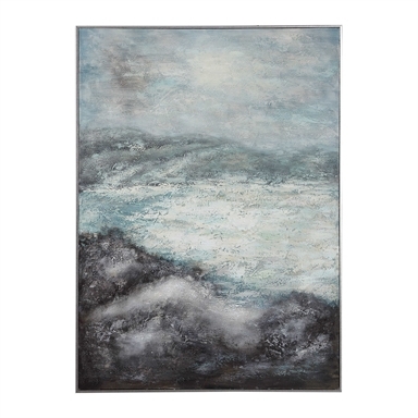 Azure Altitudes Hand Painted Canvas - Image 1